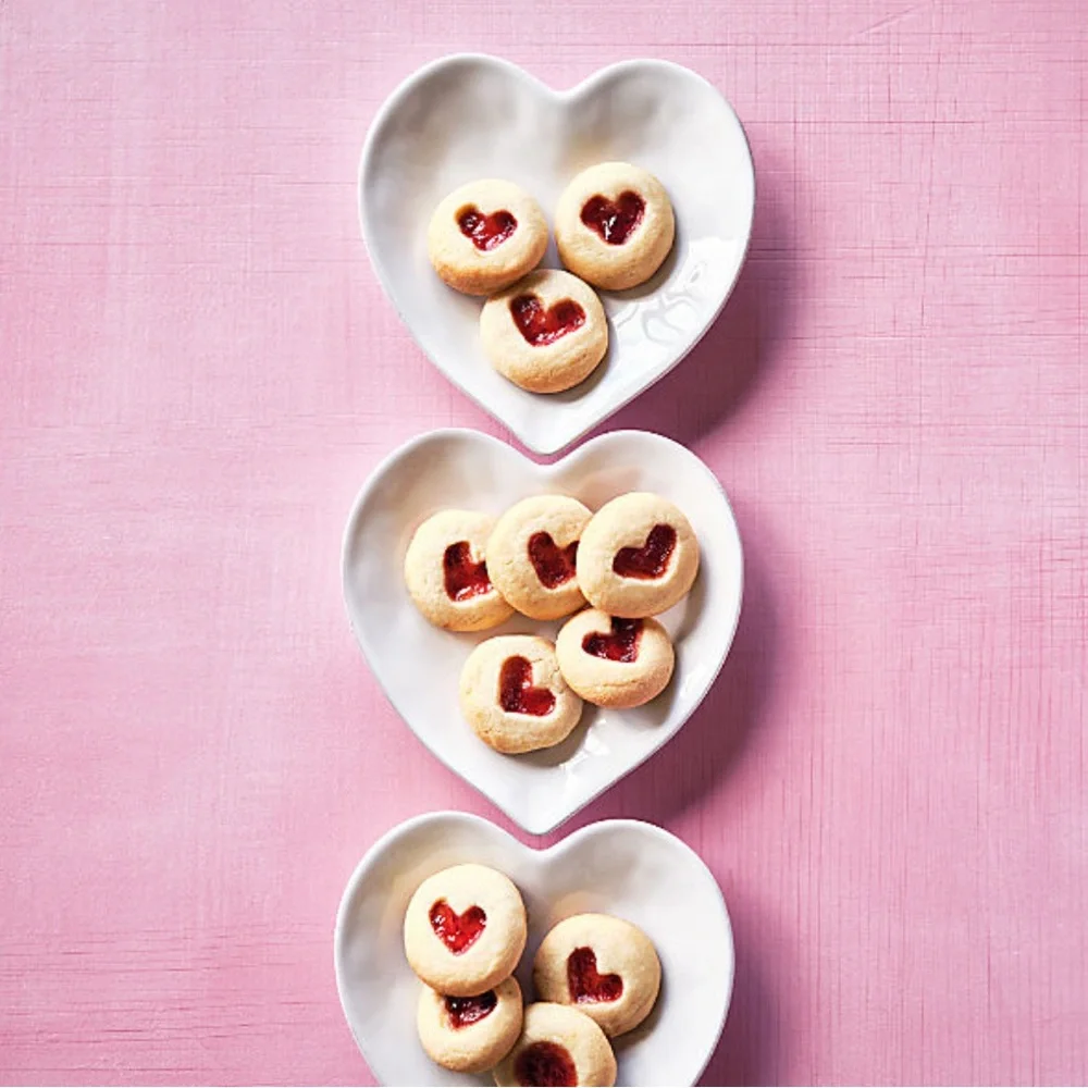 New! Crate&Barrel White Stoneware Heart Salad Plate